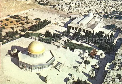 Jerusalem Yerushalayim Dome of the Rock Kuppel des Pelsendoms Fliegeraufnahme Kat. Israel