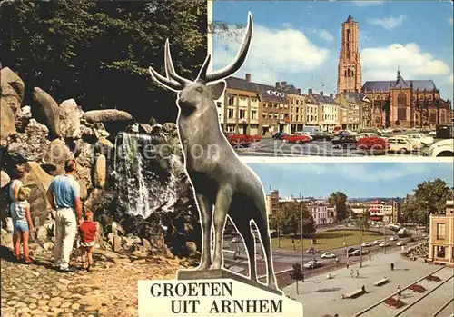 Arnhem Wasserfall Kirche Platz Skulptur Kat. Arnhem