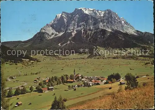 Lermoos Tirol Panorama mit Zugspitze Wettersteingebirge Kat. Lermoos