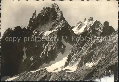 Chamonix Les grands Charmez et aiguille de la Republique Alpes Kat. Chamonix Mont Blanc