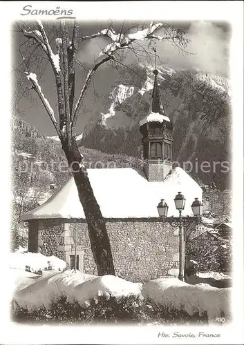 Samoens Chapelle du Berouze sous la neige Kat. Samoens