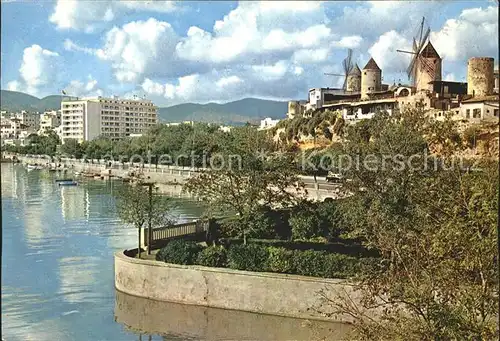 Palma de Mallorca Rincon del Puerto Hafen Windmuehle Kat. Palma de Mallorca