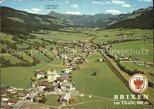 Brixen Thale Erholungsort Barocke Dekanatspfarrkirche Kitzbueheler Alpen Fliegeraufnahme Kat. Brixen im Thale