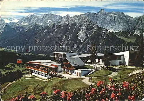 Seefeld Tirol Rosshuette mit Haermelekopf Bahn gegen Wettersteingebirge Kat. Seefeld in Tirol