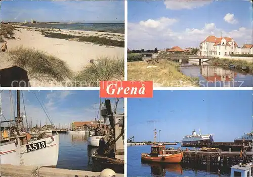 Grenaa Havn Hafen Fischkutter Strand Kanal Kat. Grenaa