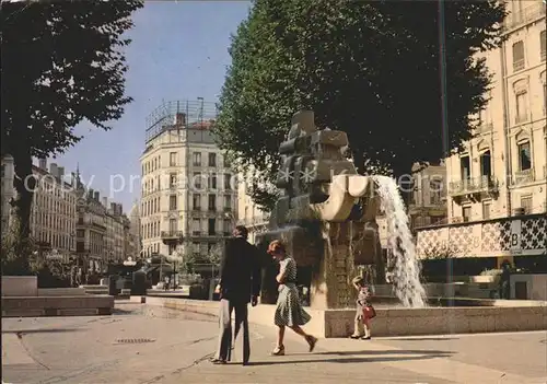 Lyon France Place de la Republique Fontaine Scupteur Serge Boyer Kat. Lyon