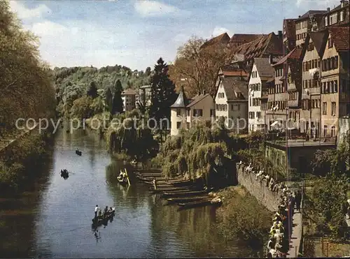 Tuebingen Partie am Neckar mit Hoelderlinturm Universitaetsstadt Kat. Tuebingen