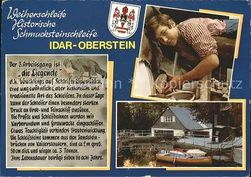 Idar Oberstein Weiherschleife Historische Schmucksteinschleife Kat. Idar Oberstein