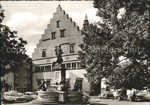 Lindau Bodensee Rathaus mit Lindaviabrunnen Kat. Lindau (Bodensee)