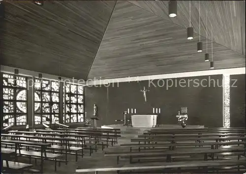 Hardehausen Kirche Inneres Jugendhaus des Erzbistums Paderborn Kat. Warburg