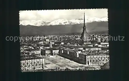 Torino Panorama Vittorio Veneto Platz Alpen Kat. Torino