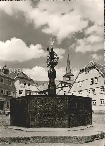 Bischofsheim Rhoen Gusseiserner Brunnen 16. Jhdt. Marktplatz Kat. Bischofsheim a.d.Rhoen