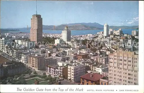San Francisco California Golden Gate  Hotel Mark Hopkins Kat. San Francisco