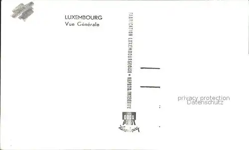 Luxembourg Luxemburg Vue Generale Kat. Luxembourg