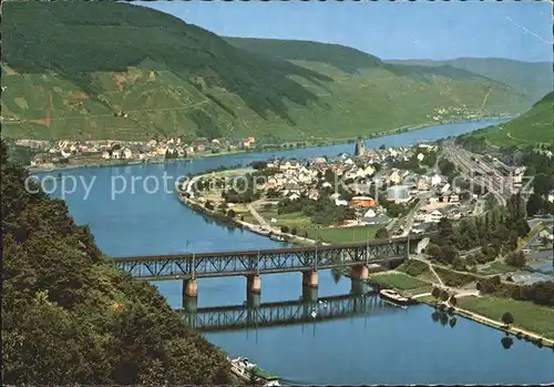 Bullay Mosel Blick von der Marienburg Bruecke Kat. Bullay