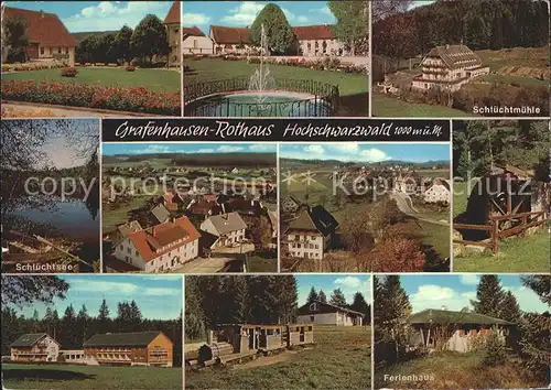 Grafenhausen Schwarzwald Ferienhaus Schluechtmuehle Schluechtsee Kat. Grafenhausen
