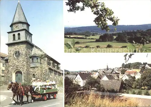 Fussingen Kirche Gesamtansicht  Kat. Waldbrunn (Westerwald)