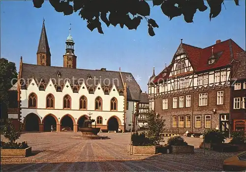Goslar Marktplatz Rathaus Marktkirche Kat. Goslar