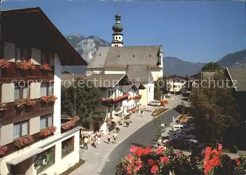 Reith Alpbachtal Hauptstrasse mit Kirche Kat. Reith im Alpbachtal