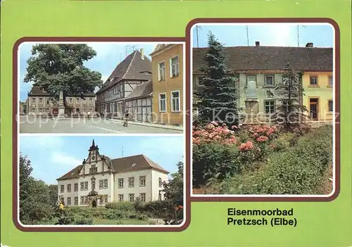 Pretzsch Elbe Markt Kinderheim Adolf Reichwein ehem Schloss Stadtbibliothek Kat. Bad Schmiedeberg