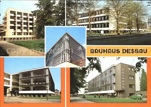 Dessau Rosslau Bauhaus Atelierhaus Fachschultrakt Werkstattgebaeude Werkstaettentrakt Kat. Dessau Rosslau