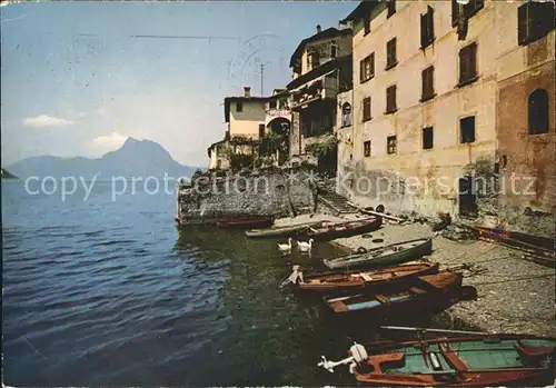 Gandria Lago di Lugano Bootsliegeplatz Teilansicht Kat. Gandria