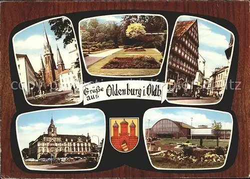 Oldenburg Niedersachsen Muenster Park Strassenpartie Schloss Stadthalle Kat. Oldenburg (Oldenburg)