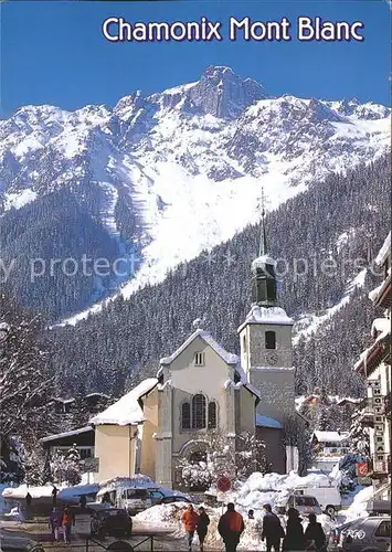 Chamonix Eglise St Michel dominee par le Brevent Kat. Chamonix Mont Blanc