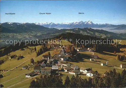 Sulzberg Vorarlberg Fliegeraufnahme mit Hochaelpele Churer Alpen Saentis Kat. Sulzberg