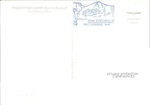 Bad Reichenhall Berghotel Predigtstuhl Fliegeraufnahme Kat. Bad Reichenhall