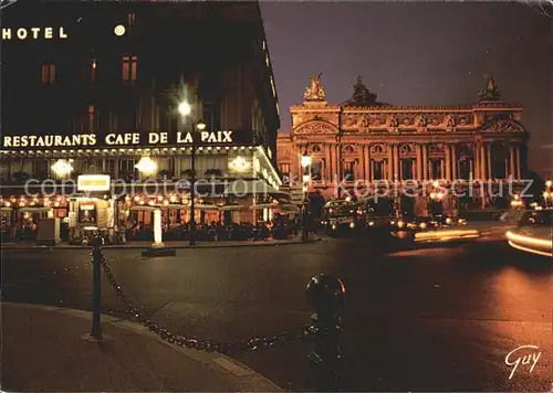 Paris La place et le theatre Academie Nationale de Musique de Opera  Cafe de la Paix Kat. Paris