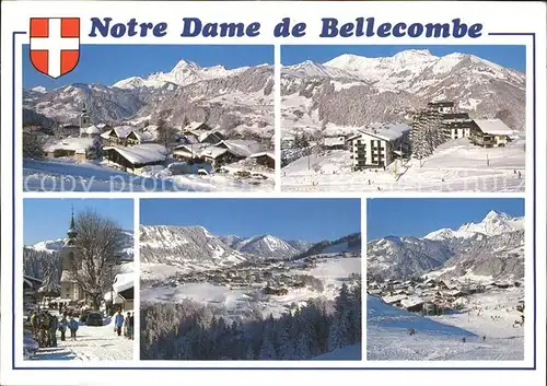 Bellecombe La station sous la neige Vue aerienne partielle Kat. Bellecombe