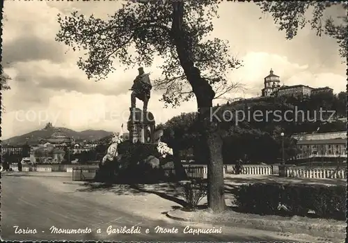 Torino Monumento a Garibaldi e Monte Cappuccini Kat. Torino