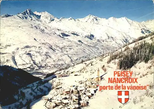 Peisey Nancroix Porte de la Vanoise Vue generale de la station et le massif du Roignais Kat. Peisey Nancroix