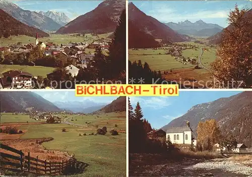 Bichlbach Total Panorama Kirche Kat. Bichlbach