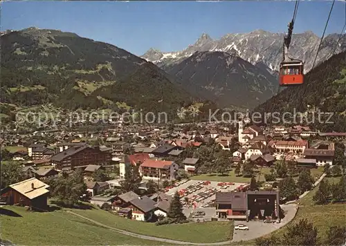 Tschagguns Vorarlberg mit Hochjochbahn Zimba und Golmer Joch Kat. Tschagguns