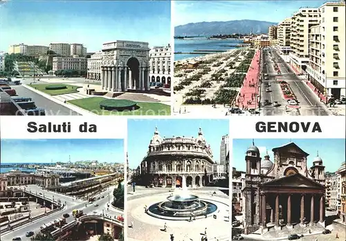 Genova Genua Liguria Piazza Vittoria Teilansichten Kat. Genova