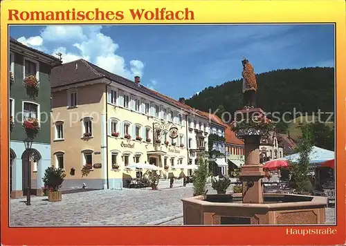Wolfach Hauptstrasse Brunnen Kat. Wolfach Schwarzwald