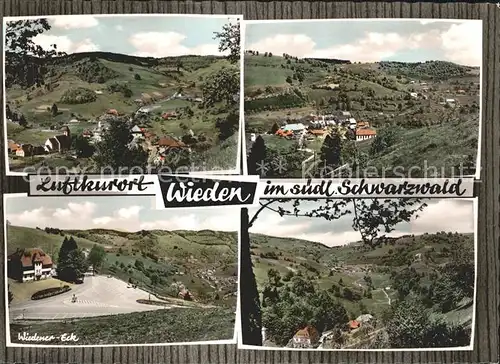 Wieden Schwarzwald Panorama Berghotel Wiedener Eck Kat. Wieden