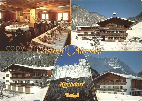 Kirchdorf Tirol Gasthof Altmuehl Gastraum Kat. Kirchdorf in Tirol Wilder Kaiser