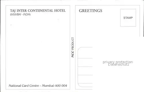 Mumbai Taj Inter Continenatal Hotel Kat. Mumbai