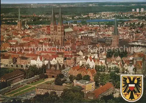 Luebeck Fliegeraufnahme Hansestadt Kat. Luebeck