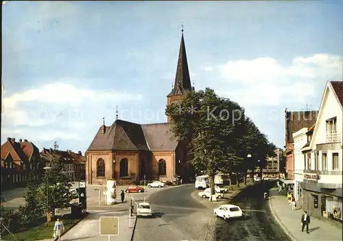 Ploen See Markt mit Kirche Kat. Ploen