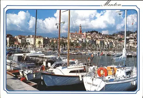 Menton Alpes Maritimes Segelhafen Kat. Menton