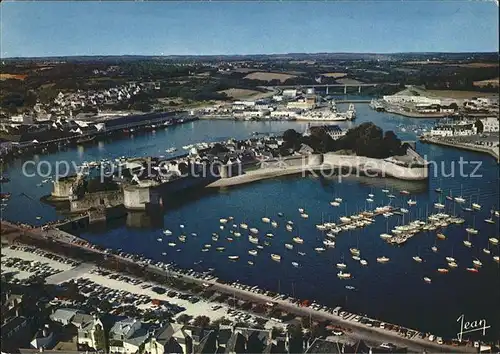 Concarneau Finistere Fliegeraufnahme Hafen Ville Close Kat. Concarneau