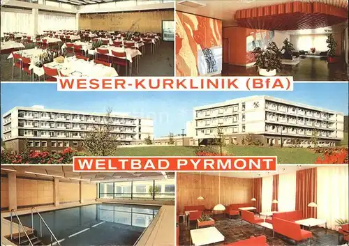 Bad Pyrmont Weser Kurklinik Kat. Bad Pyrmont