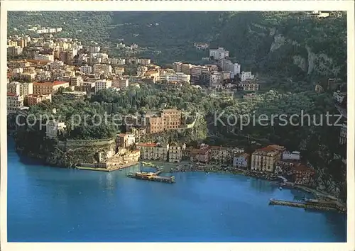 Sorrento Campania Fliegeraufnahme Hafen Kat. Sorrento