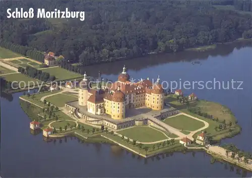 Moritzburg Sachsen Fliegeraufnahme Schloss Moritzburg Kat. Moritzburg Dresden