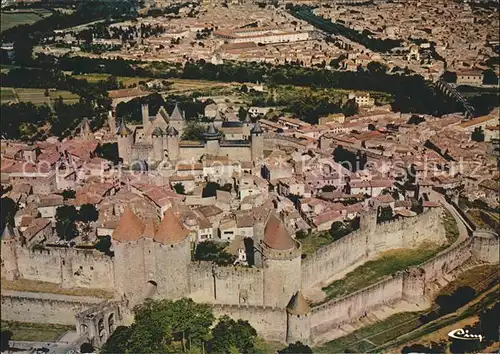 Carcassonne Fliegeraufnahme La Cite Kat. Carcassonne