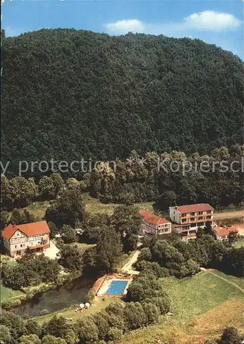 Bergfreiheit Fliegeraufnahme Hotel Pension Die Hardtmuehle Kat. Bad Wildungen